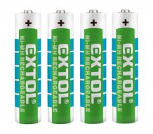 baterie nabíjecí, 4ks, AAA (HR03), 1,2V, 1000mAh, NiMh
