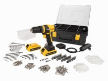 POWERPLUS POWXB10070 - Aku šroubovák / vrtačka s příklepem 20V LI-ION 362 přísl.