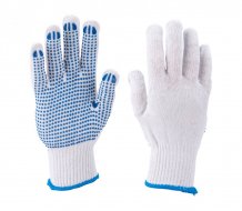 EXTOL CRAFT rukavice bavlněné s PVC terčíky na dlani, velikost 10"