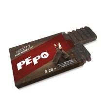 PE-PO dřevěný podpalovač 2v1 20 podpalů FSC