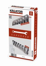 KREATOR KRT500008 - Sada klíčů očko/otevřený 8-19mm 8ks