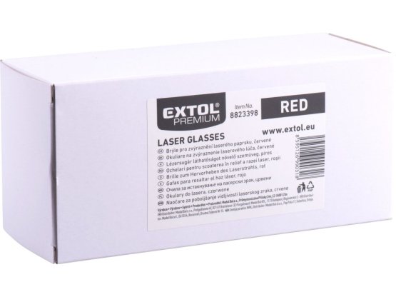 EXTOL PREMIUM brýle pro zvýraznění laser. paprsku, zelené
