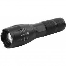 Svítilna Flashlight FL001, T6 150 lm, Alu, 2200mAh, power banka, Zoom, USB nabíjení