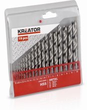 KREATOR KRT012003 - 19 ks HSS Vrtáků do kovu 1-10 mm