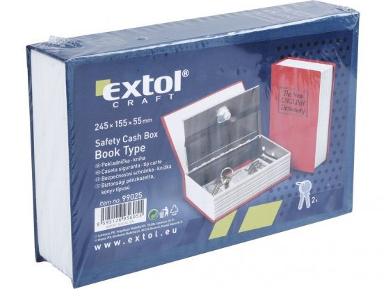 EXTOL CRAFT schránka bezpečnostní - knížka, 245x155x55mm
