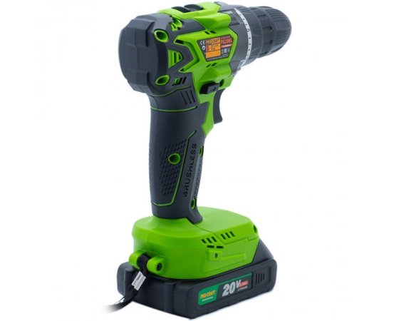 Procraft PA20BL aku bezuhlíková vrtačka 20V, 2x 2.0Ah