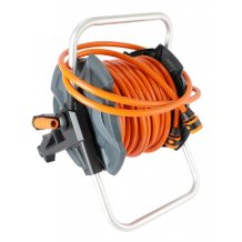 Naviják na hadici, 1/2", 30m, nastavitelná tryska + 2x rychlospojka + přípojka na vodovodní kohoutek