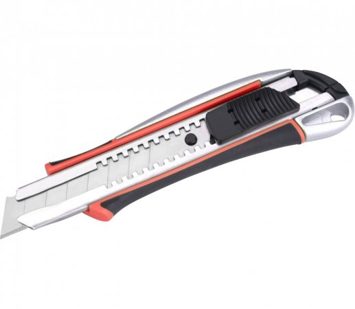 EXTOL PREMIUM nůž ulamovací kovový s výstuhou, 18mm Auto-lock