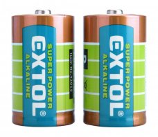 baterie alkalické, 2ks, 1,5V D (LR20)