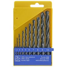 Strend PRO sada vrtáků HSS do kovu, 10-dílná, 1-10 mm