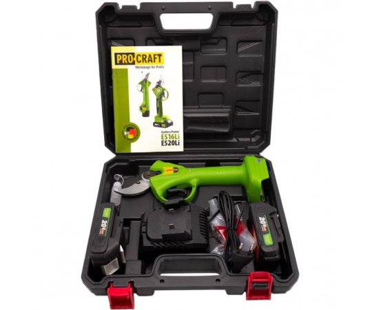 Procraft ES20Li aku nůžky na větve jednoruční 20V, 2x2.0Ah