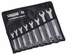 KREATOR KRT500011 - Sada klíčů očko/otevřený 8-19mm 8ks v kapse