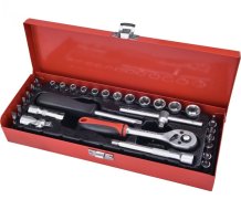 EXTOL PREMIUM hlavice nástrčné, sada 30ks, 1/4", CrV