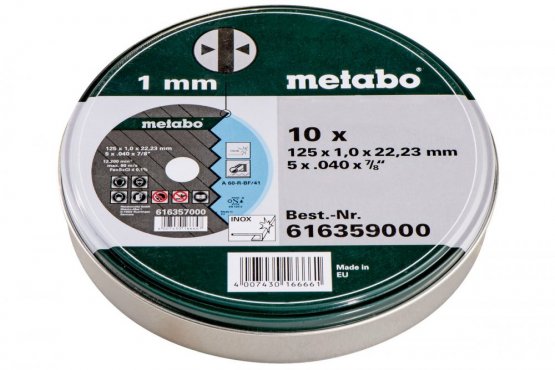 Metabo 10x řezný kotouč "SP" 125X1,0X22,23 INOX,