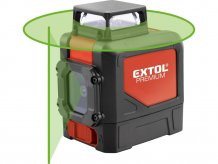 EXTOL PREMIUM laser zelený liniový, křížový samonivelační