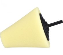 EXTOL PREMIUM kužel leštící pěnový, T80, žlutý, ⌀80mm, stopka 6mm