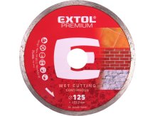 EXTOL PREMIUM kotouč diamantový řezný celoobvodový - mokré řezání, O 125x22,2x2mm