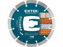EXTOL INDUSTRIAL kotouč diamantový řezný segmentový Grab Cut, suché řezání, O 150x22,2x2,3mm