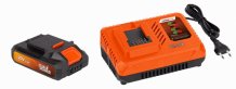 POWERPLUS POWDP9062 - Nabíječka 20V/40V  plus  Baterie 20V LI-ION 2,0Ah