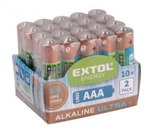 EXTOL ENERGY baterie alkalické, 20ks, 1,5V AA (LR6)