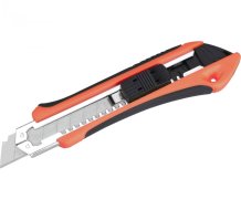 EXTOL PREMIUM nůž ulamovací s kovovou výstuhou a zásobníkem, 18mm Auto-lock