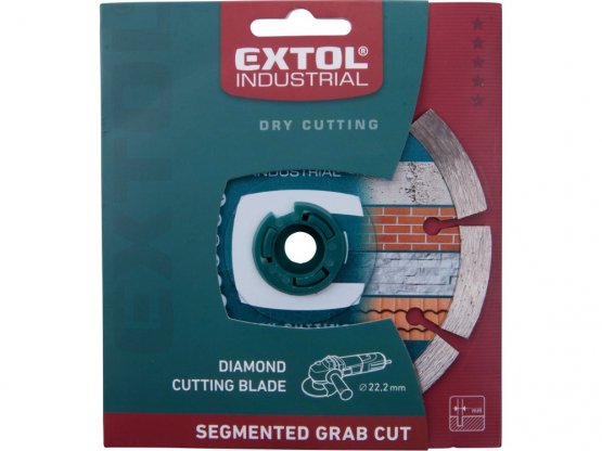 EXTOL INDUSTRIAL kotouč diamantový řezný segmentový Grab Cut, suché řezání, O 150x22,2x2,3mm