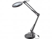 EXTOL LIGHT lampa stolní s lupou, USB napájení, 2400lm, 3 barvy světla, 5x zvětšení