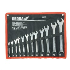 Dedra 1405S sada klíčů ploché CrV 12ks 6-22mm