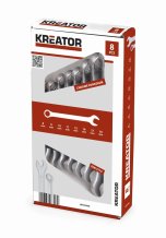 KREATOR KRT500008 - Sada klíčů očko/otevřený 8-19mm 8ks