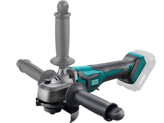 EXTOL INDUSTRIAL bruska úhlová aku SHARE20V, 125mm, BRUSHLESS, bez baterie a nabíječky