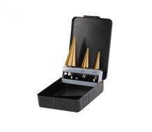 EXTOL CRAFT vrtáky stupňovité, sada 3ks, O 4-12/1mm, O 4-20/2mm, O 4-32/2mm