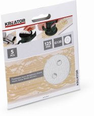 KREATOR KRT230557 - 5x Brusný papír 125 mm na barvu G120