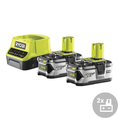 Set akumulátor + nabíječka RC18120-240 Ryobi, 18V, 2x 4,0Ah