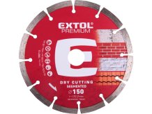 EXTOL PREMIUM kotouč diamantový řezný segmentový - suché řezání, O 150x22,2x2,3mm