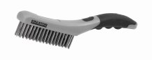 KREATOR KRT561005 - Ruční drátěný ocelový kartáč 4 řadý, plastový