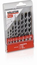 KREATOR KRT012402 - 8 ks Vrtáků do betonu SET 3-10 mm