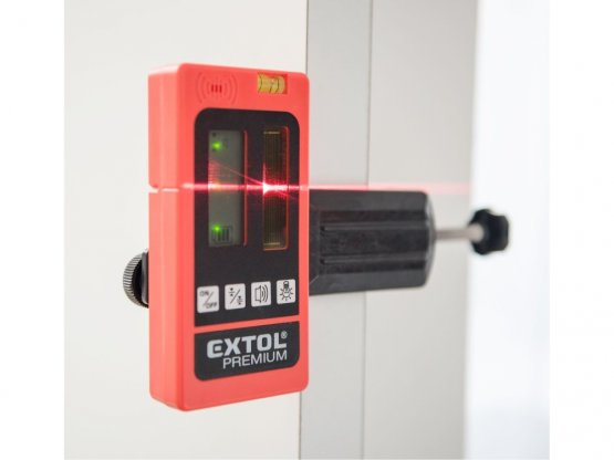 EXTOL PREMIUM přijímač-detektor laser. paprsku, červeného i zeleného