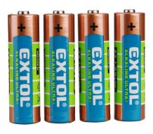 EXTOL ENERGY baterie alkalické, 4ks, 1,5V AA (LR6)