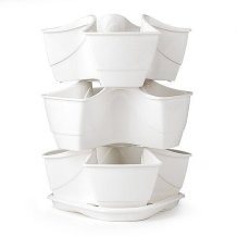 Květináč na bylinky COUBI bílý 29,5cm,  tři patra