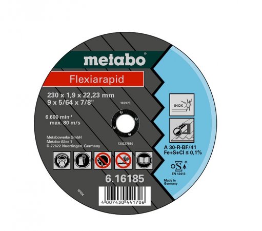 Metabo FLEXIARAPID řezný kotouč 125x1,6x22,23 INOX
