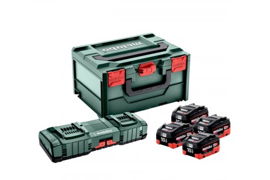 Metabo 4x LiHD 10 Ah + ASC 145 DUO + Metabox 685143000