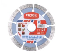 EXTOL PREMIUM kotouč diamantový řezný, segmentový Long Life - suché řezání, 125x22,2x2mm