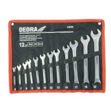 Dedra 1405S sada klíčů ploché CrV 12ks 6-22mm