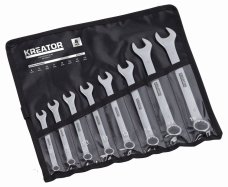 KREATOR KRT500011 - Sada klíčů očko/otevřený 8-19mm 8ks v kapse