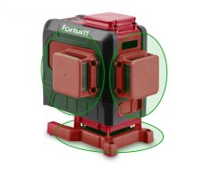 FORTUM laser zelený 3D liniový, křížový samonivelační