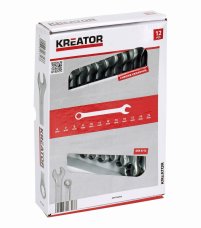 KREATOR KRT500009 - Sada klíčů očko/otevřený 8-22mm 12ks