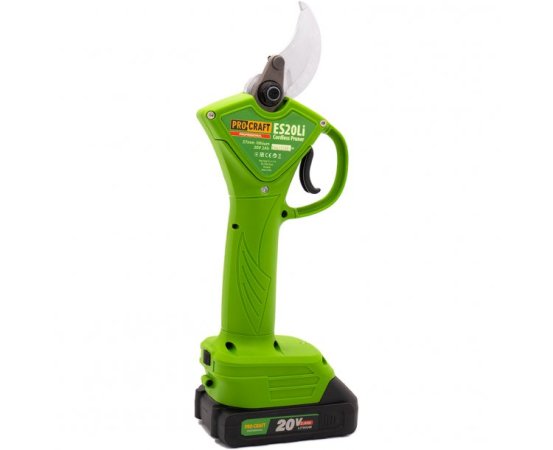 Procraft ES20Li aku nůžky na větve jednoruční 20V, 2x2.0Ah