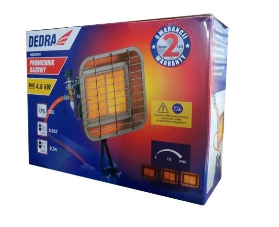 Dedra Ohřívač na bombu 4,6kW DED9970 s hadicí a regulátorem tlaku