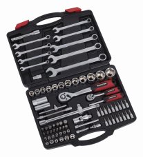 KREATOR KRT500120 - 80-ti dílná gola sada 1/2" , 1/4" v kufru