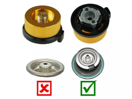 Dedra 31A031 Adaptér pro hořáky se závitem 7/16" na změnu kartuší 227g, CP250, KP02002